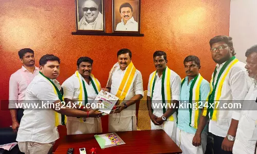 அமைச்சர் மு.பெ.சாமிநாதனுடன் கே.எஸ்.ராஜ் கவுண்டர் சந்திப்பு!!