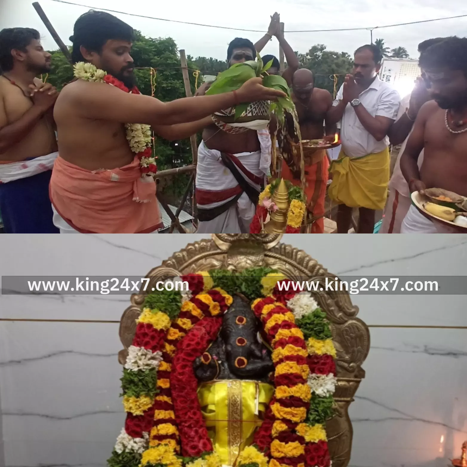 போச்சம்பள்ளி அருகே புலியூர் கிராமத்தில் செல்வவிநாயகர் கோவில் கும்பாபிஷேகம் விழா.