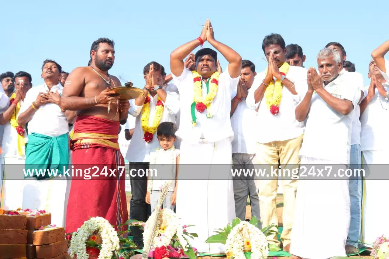 புதிய திராவிட கழகத்தின் வெல்லட்டும் சமூக நீதி  ஆறாவது மாநில மாநாடு பூமி பூஜை துவக்கம்.