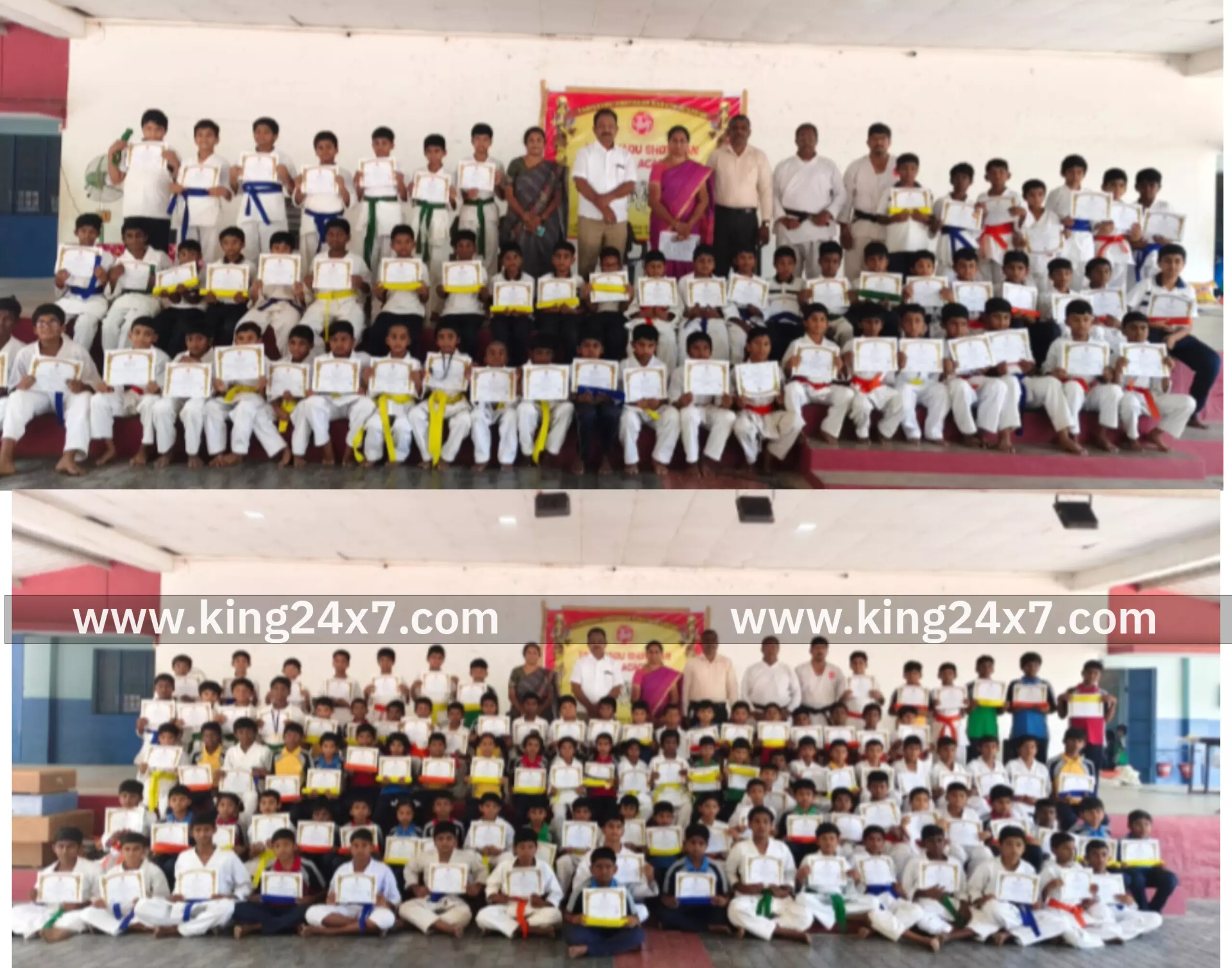 தமிழ்நாடு சோட்டாகான் அகாடெமி சார்பில் வேலகவுண்டம்பட்டி கொங்குநாடு மெட்ரிக் மேல்நிலைப்பள்ளியில் கராத்தே பட்டாயத் தேர்வு..