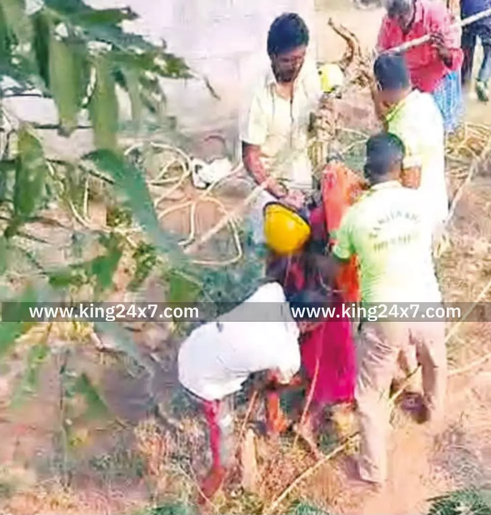 கிணற்றில் தவறி விழுந்த மூதாட்டி உயிருடன் மீட்பு
