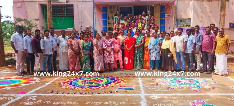 கரூரில் வண்ண வண்ண கோலங்கள் உடன் 72 ஆவது கூட்டுறவு வார விழா நடைபெற்றது.