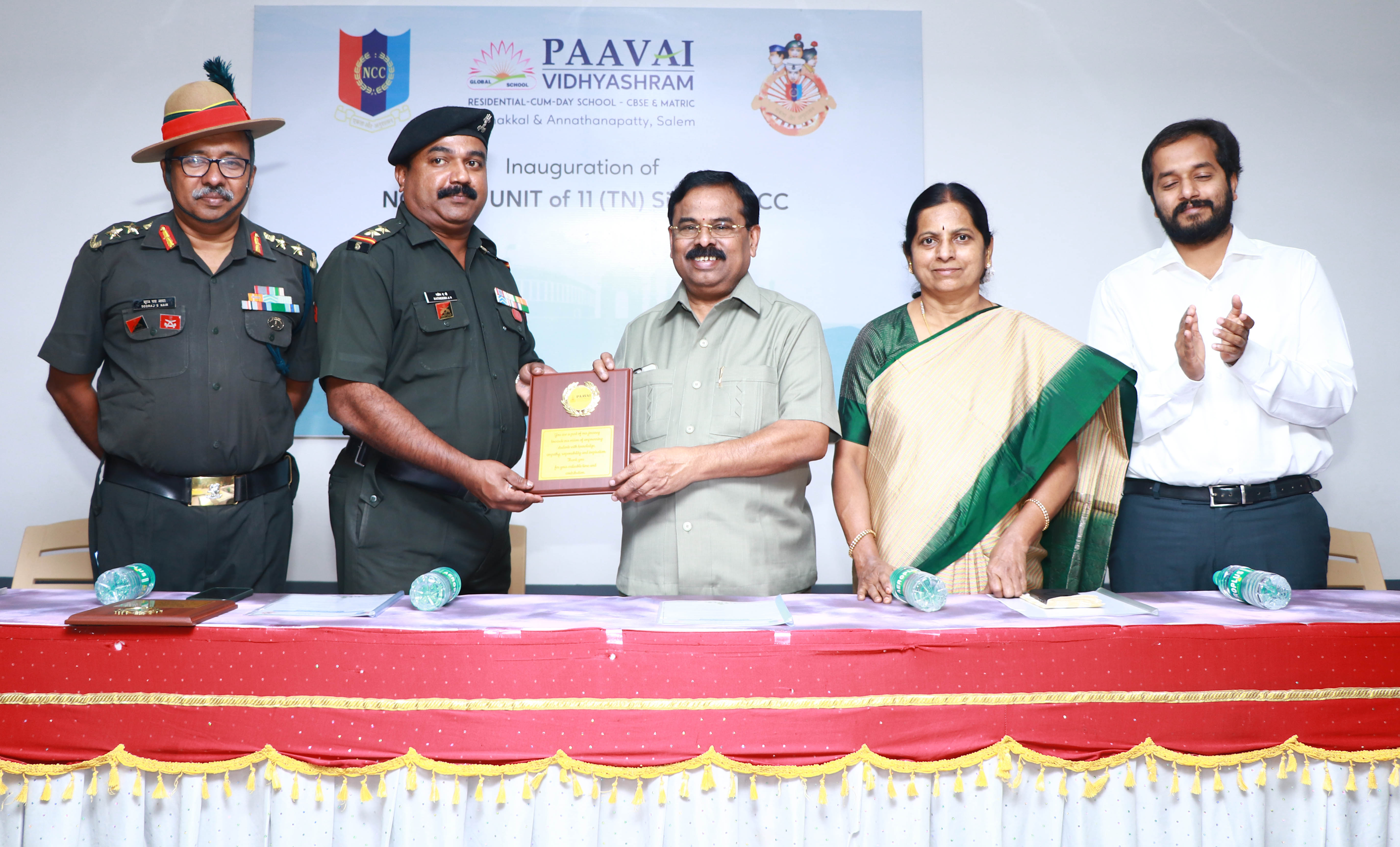 பாவை வித்யாஸ்ரம் பள்ளியில் நடைபெற்ற தேசிய மாணவர் படை அமைப்பு தொடக்க விழா‚