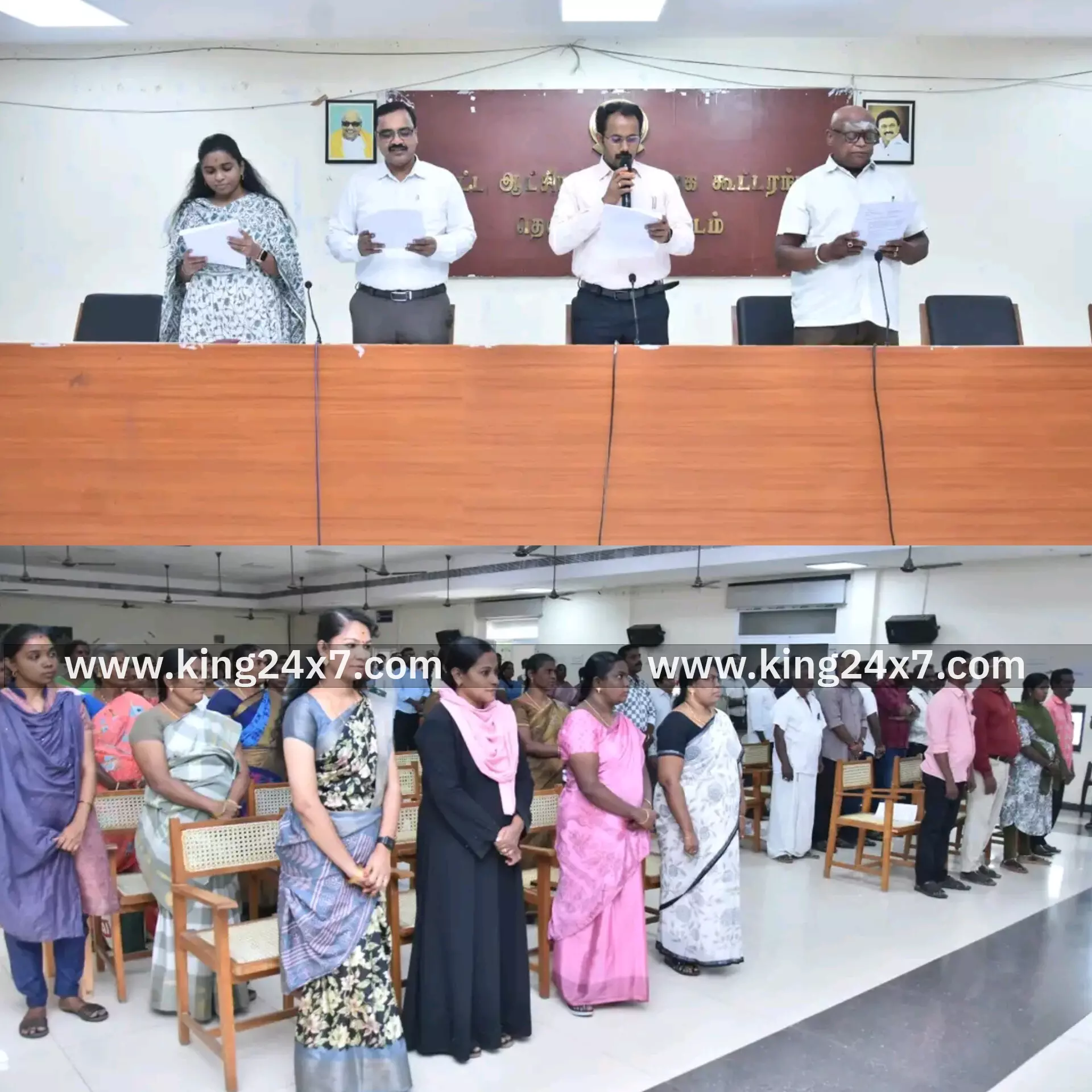 தென்காசியில் இந்திய அரசியலமைப்பின் முகவுரை வாசிக்கும் நிகழ்ச்சி