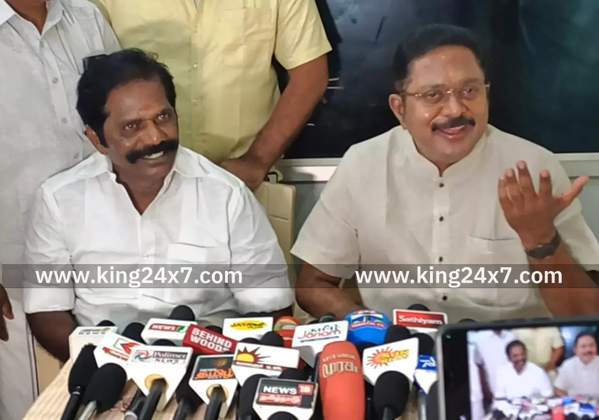 ஒட்டன்சத்திரத்தில் அம்மா மக்கள் முன்னேற்றக் கழக பொதுச்செயலாளர் டிடிவி தினகரன் செய்தியாளர் சந்திப்பு