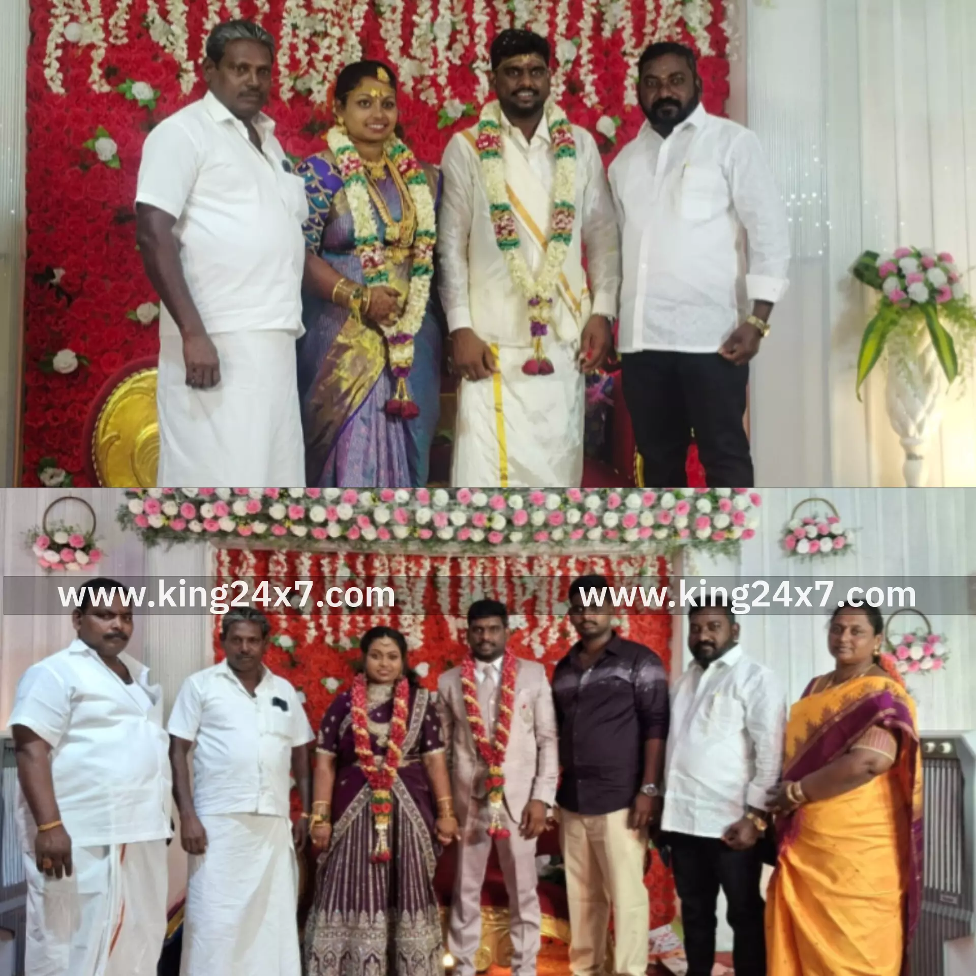 கொங்குநாடு தேவேந்திர குல வேளாளர் மக்கள் பேரவையின் நிறுவனத் தலைவர் DR.M. முனியப்பன் மணமக்களுக்கு வாழ்த்து..