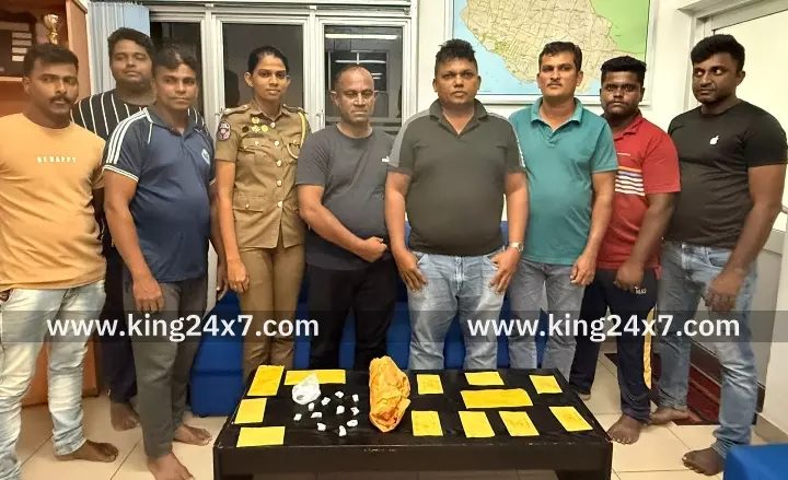இலங்கையில் போதைப்பொருள் பறிமுதல் ஐந்து பேர் கைது