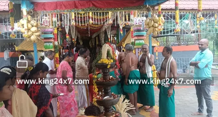 வெள்ளியணையில் ஸ்ரீ ஐயப்பன் ஆலயத்தில் மகா கும்பாபிஷேக விழா வெகு விமர்சையாக நடைபெற்றது.