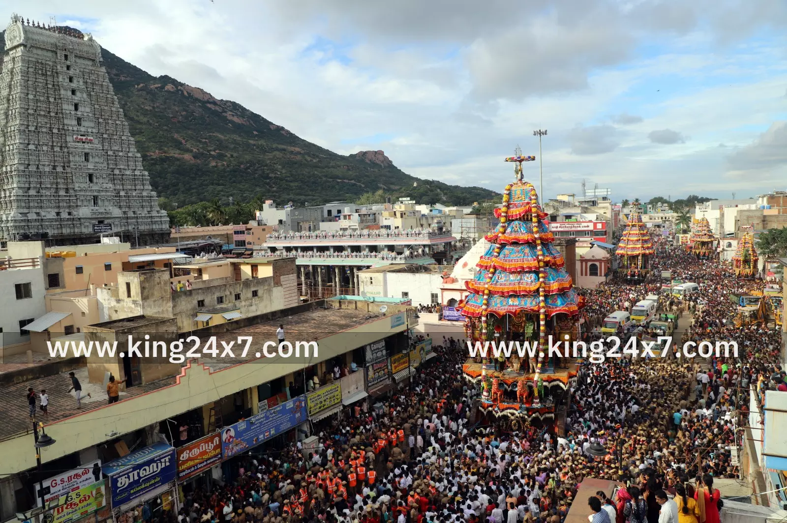 திருவண்ணாமலை கார்த்திகை தீபத்திருவிழா 7ம் நாள் அண்ணாமலையார் கோவில் மகாதேரோட்டம்  5 லட்சம் பக்தர்கள் தரிசனம்