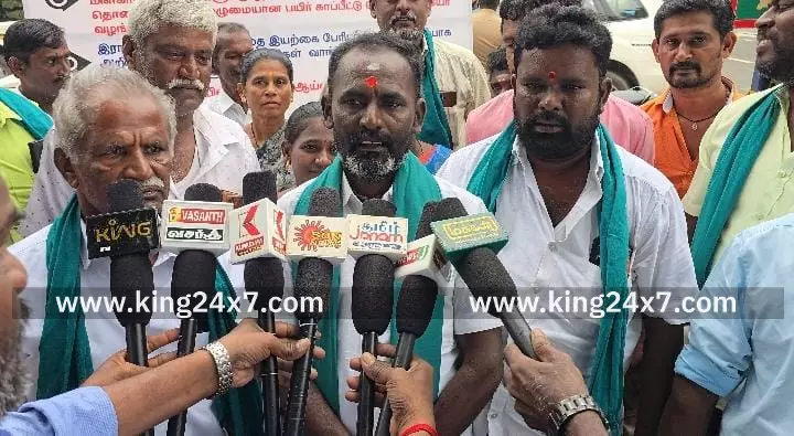 ராமநாதபுரம் கொட்டும் மலையிலும் விவசாயிகள் உண்ணாவிரத போராட்டம் நடைபெற்றது