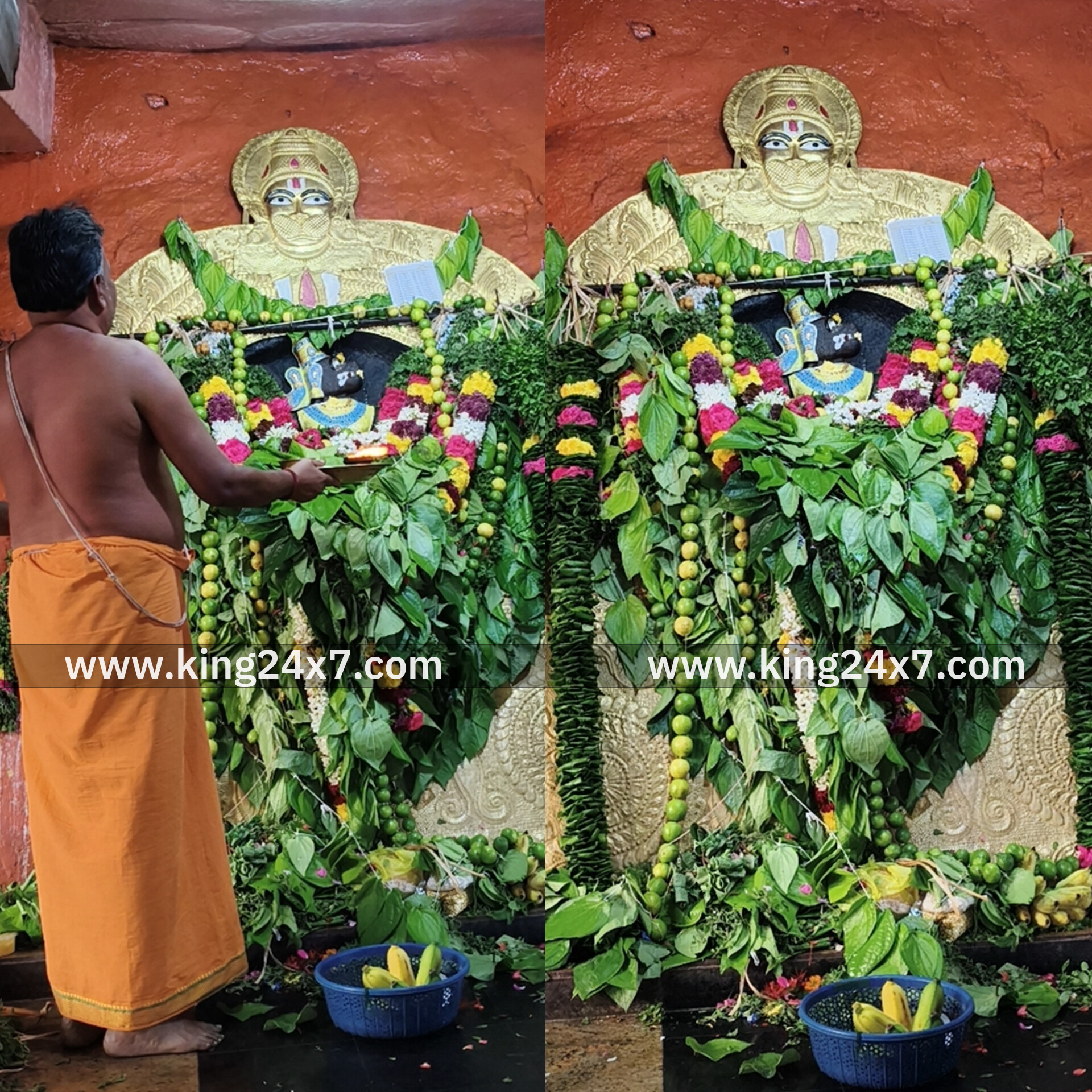 மெட்டாலா ஸ்ரீ ஆஞ்சநேயருக்கு சிறப்பு அலங்காரம் பூஜை பக்தர்கள் தரிசனம்..