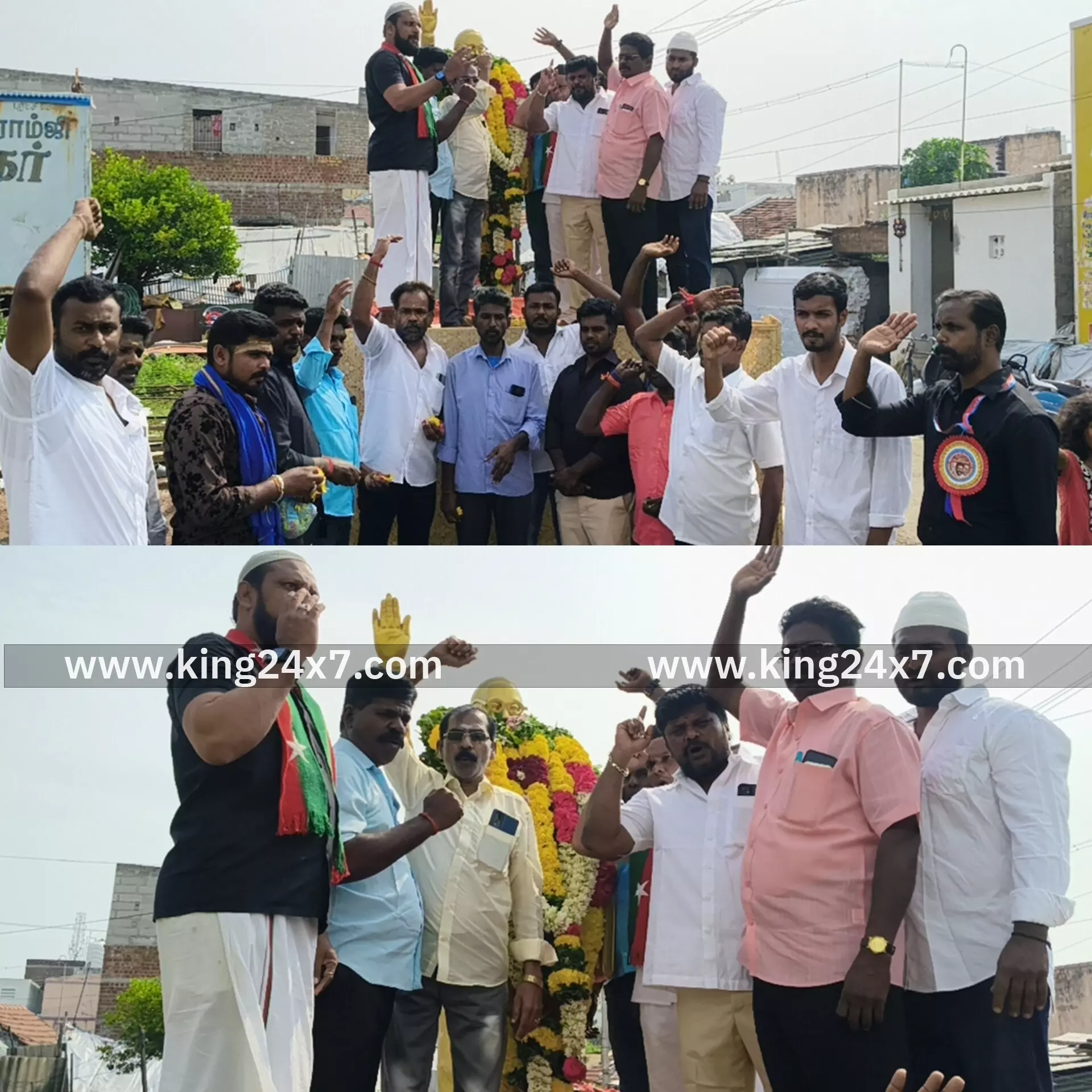 டிசம்பர் 6 அம்பேத்கர் நினைவு நாளை ஒட்டி ராசிபுரம் நான்காவது பகுதியில் அம்பேத்கர் திருவுருவ சிலைக்கு மாலை அணிவித்து உறுதிமொழி ஏற்ற இஸ்லாமியர் மற்றும் விடுதலை சிறுத்தைகள் கட்சி டிசம்பர் 6 அம்பேத்கர் நினைவு நாளை ஒட்டி ராசிபுரம் நான்காவது பகுதியில் அம்பேத்கர் திருவுருவ சிலைக்கு மாலை அணிவித்து உறுதிமொழி ஏற்ற இஸ்லாமியர் மற்றும் விடுதலை சிறுத்தைகள் கட்சி