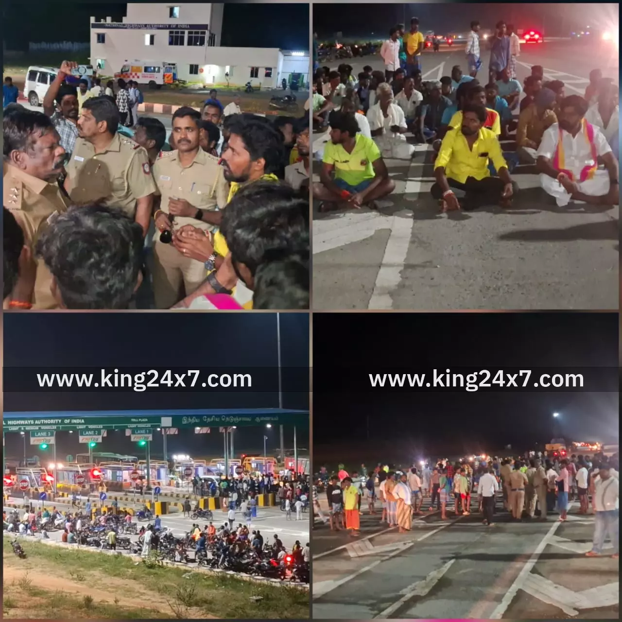 நத்தம் அருகே 4 மணி நேரத்திற்கும் மேலாக நீடித்த சாலை மறியல் நத்தம் அருகே 4 மணி நேரத்திற்கும் மேலாக நீடித்த சாலை மறியல்