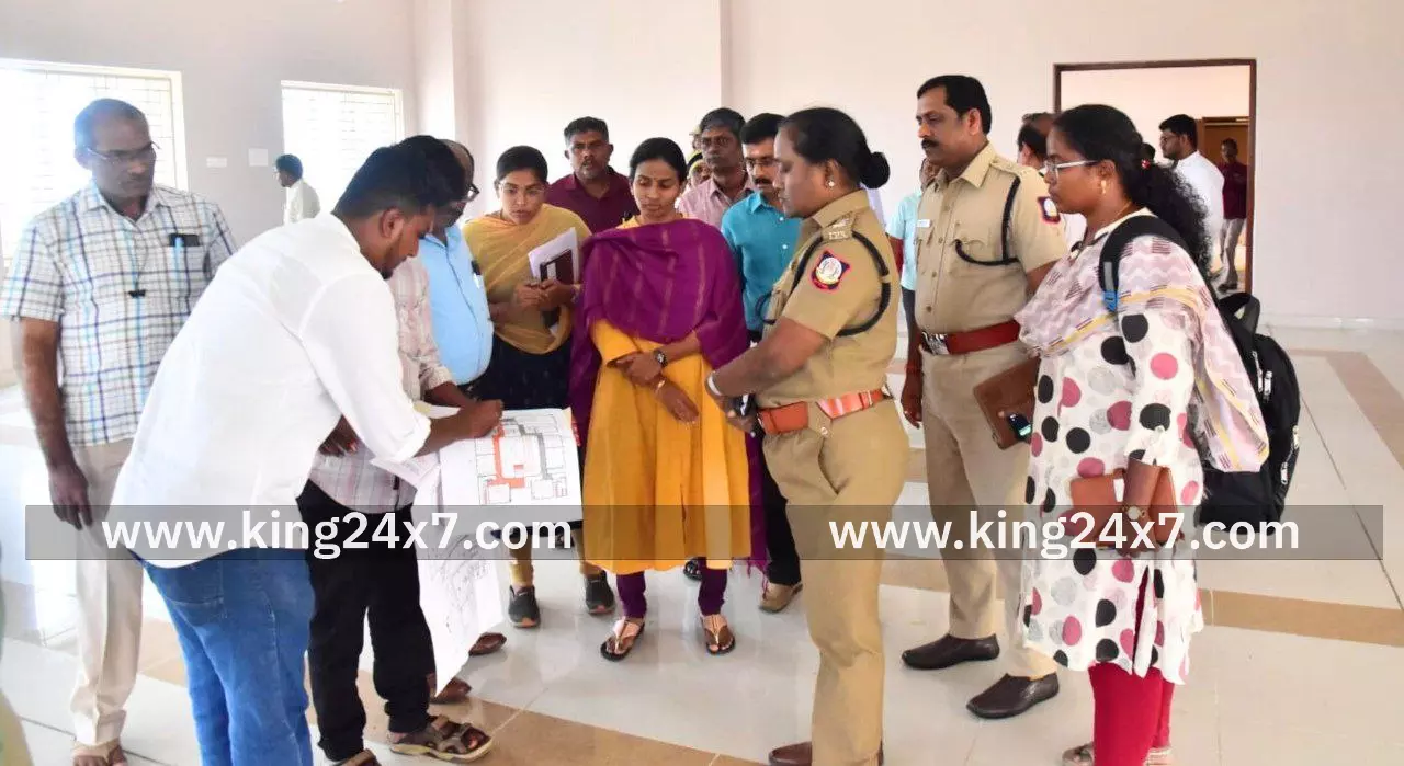 நாமக்கல் மாவட்ட தேர்தல் அலுவலர்  மாவட்ட  ஆட்சியர்  2026- சட்டமன்ற தேர்தலை முன்னிட்டு, வாக்கு எண்ணும் மையம் அமைப்பது தொடர்பாக முதற்கட்ட ஆய்வு மேற்கொண்டார்.