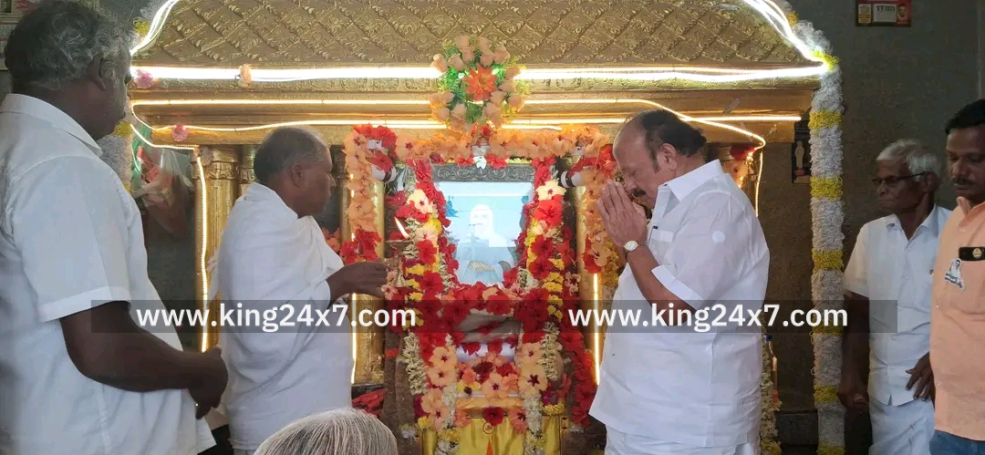 கருங்குழியில் வேளாண்மை துறை அமைச்சர் சுவாமி தரிசனம்