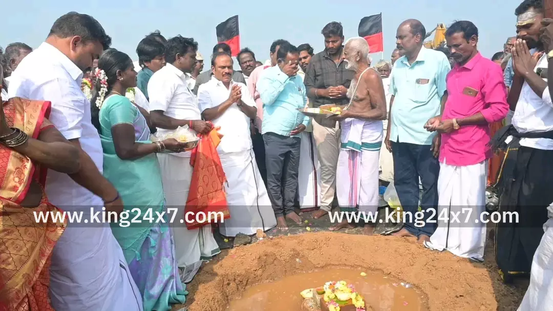 திட்டக்குடி: தரைப்பாலம் அமைக்க அடிக்கல் நாட்டல்