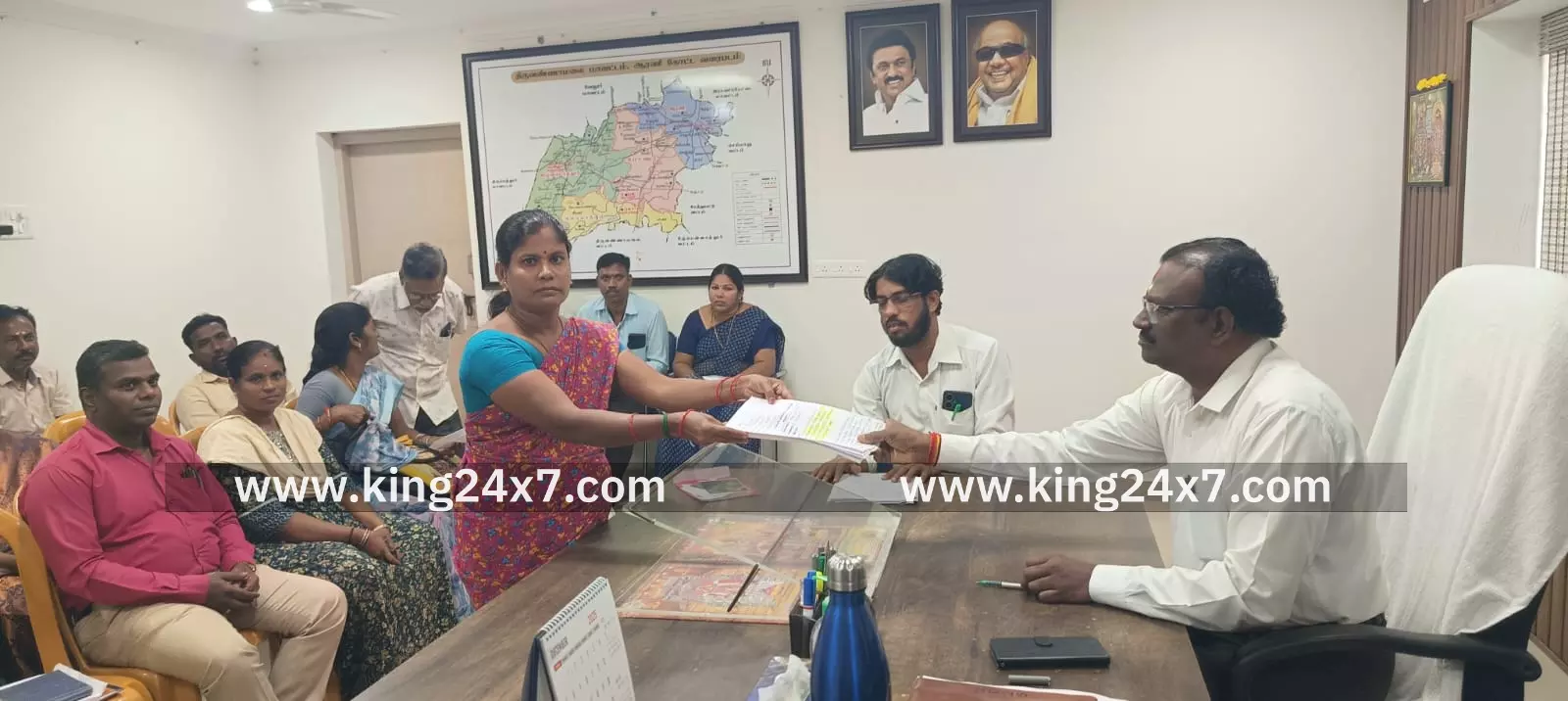 அடையபலம் கிராமத்தில் சொந்த நிலத்திற்கு செல்ல வழிவிடாமல் தடுக்கும் விவசாயி மீது  புகார்.