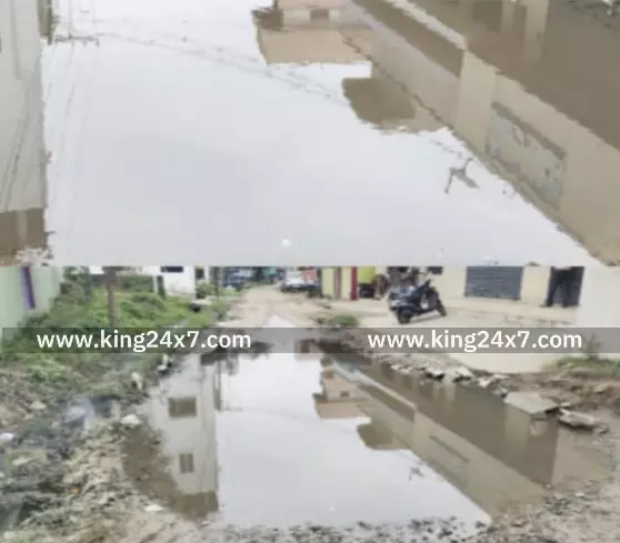 கும்மிடிப்பூண்டி : ஆரணியில் கழிவுநீர் சாலையில் தேங்கி நிற்பதால் தொற்றுநோய் பரவும் அபாயம்.