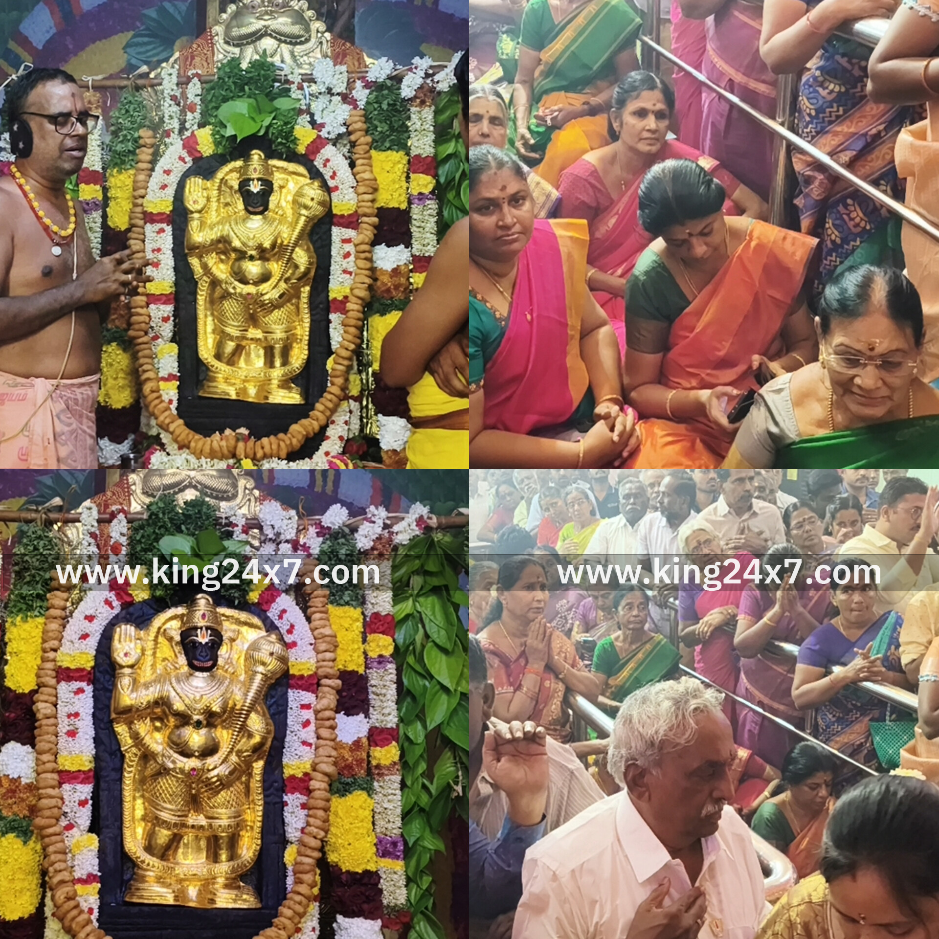 ராசிபுரம் ஸ்ரீ அபயஹஸ்த ஆஞ்சநேயர் திருக்கோவிலில் அனுமன் ஜெயந்தி தங்கக்காப்பு அலங்காரத்தில் அருள்பாலித்தார்..