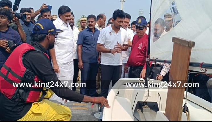 நாகையில் பாய்மர படகு போட்டிக்கான பயிற்சியினை தமிழக துணை முதல்வர் உதயநிதி ஸ்டாலின் தொடங்கி வைப்பு!!