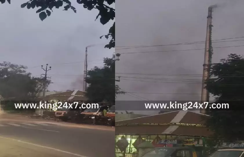 பழுதான எரிவாயு தகனமேடை புகைக்கூண்டு; கடும் புகை வெளியேற்றதால் மக்கள் அவதி!!