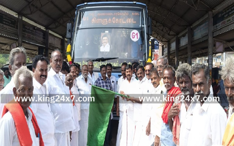 கந்தர்வகோட்டையில் இருந்து புதிய பேருந்து; சட்டமன்ற உறுப்பினர் மா.சின்னதுரை தொடங்கி வைப்பு!!