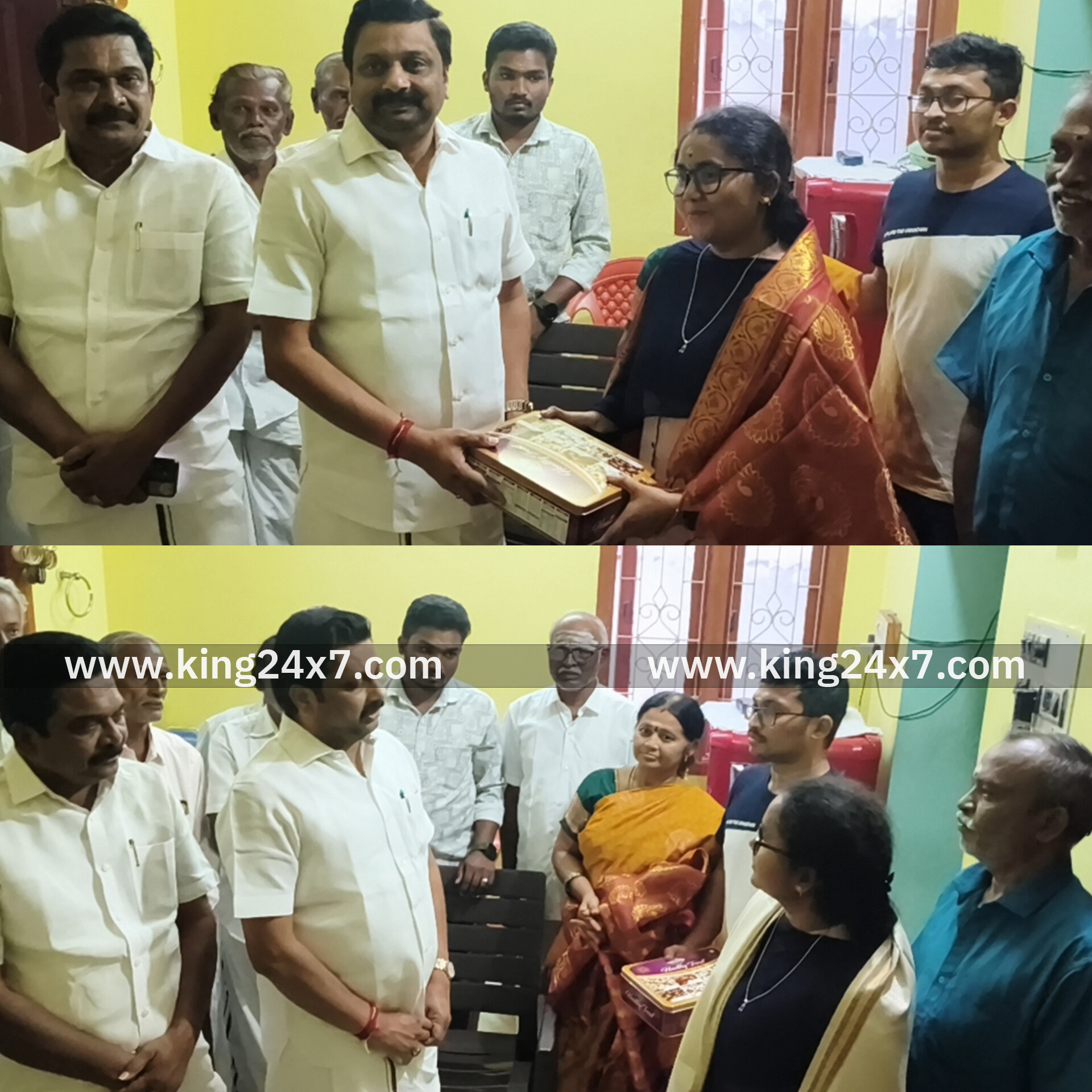 நான் முதல்வன் திட்டத்தில் வங்கி பணியாளராக தேர்ச்சி பெற்ற மாணவி:
மாநிலங்களவை உறுப்பினர் ராஜேஷ்குமார் எம்பி நேரில் சென்று வாழ்த்து...