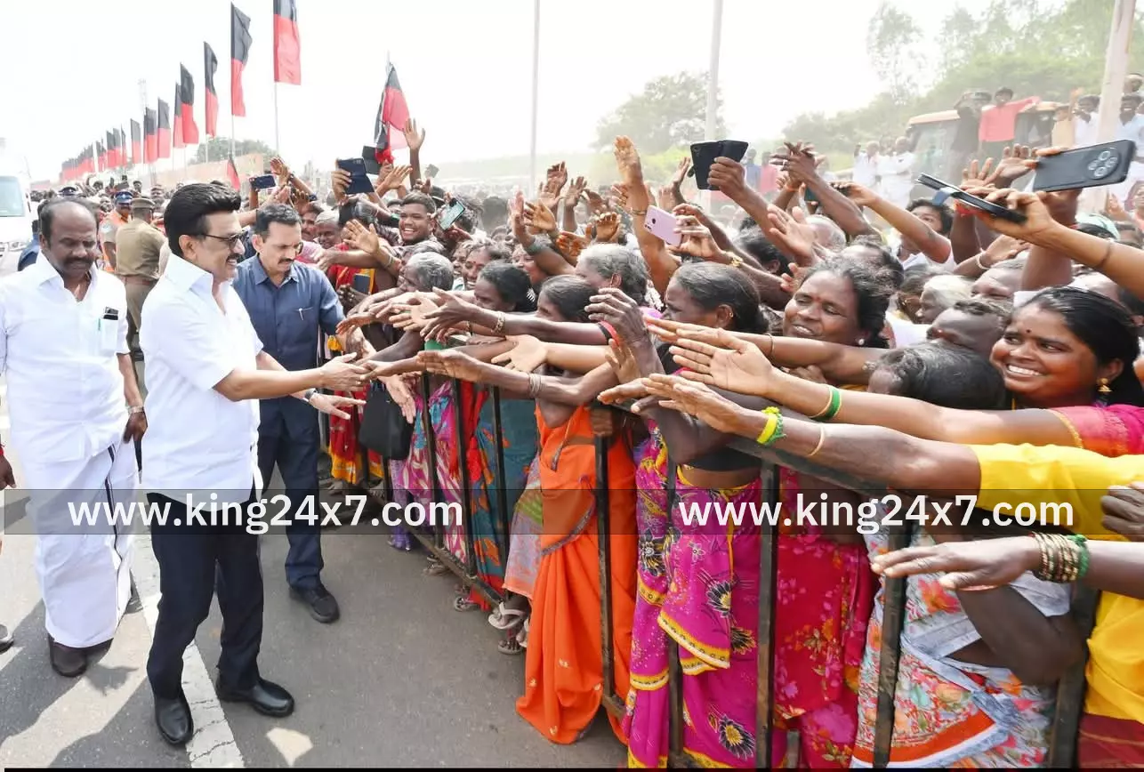 கள்ளக்குறிச்சி வருகை தந்த தமிழக முதல்வருக்கு உற்சாக வரவேற்பு...