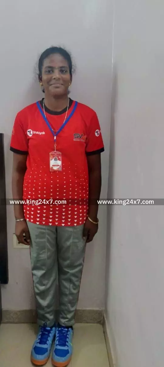 தேசிய அளவிலான விளையாட்டுப் போட்டியில் குருசாமிபாளையம் மாணவி முதலிடம்.