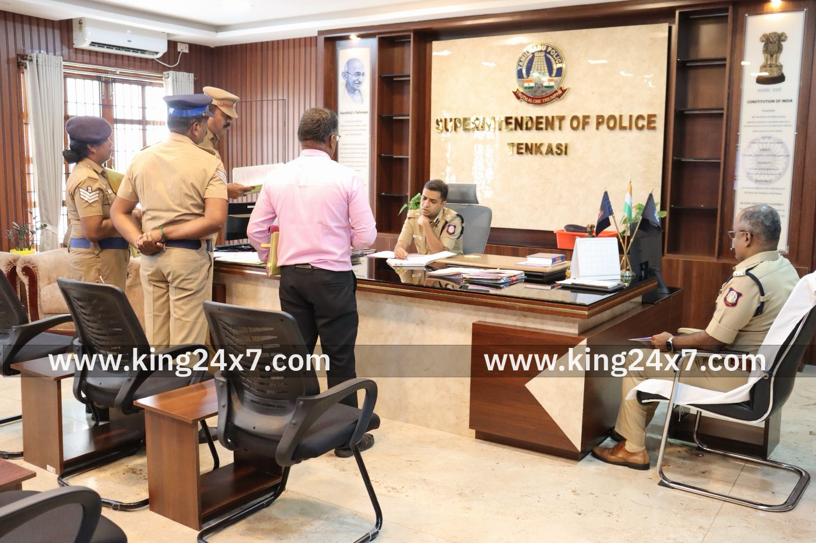 தென்காசி மாவட்ட காவல் அலுவலகத்தில் வருடாந்திர ஆய்வு  நடைபெற்றது