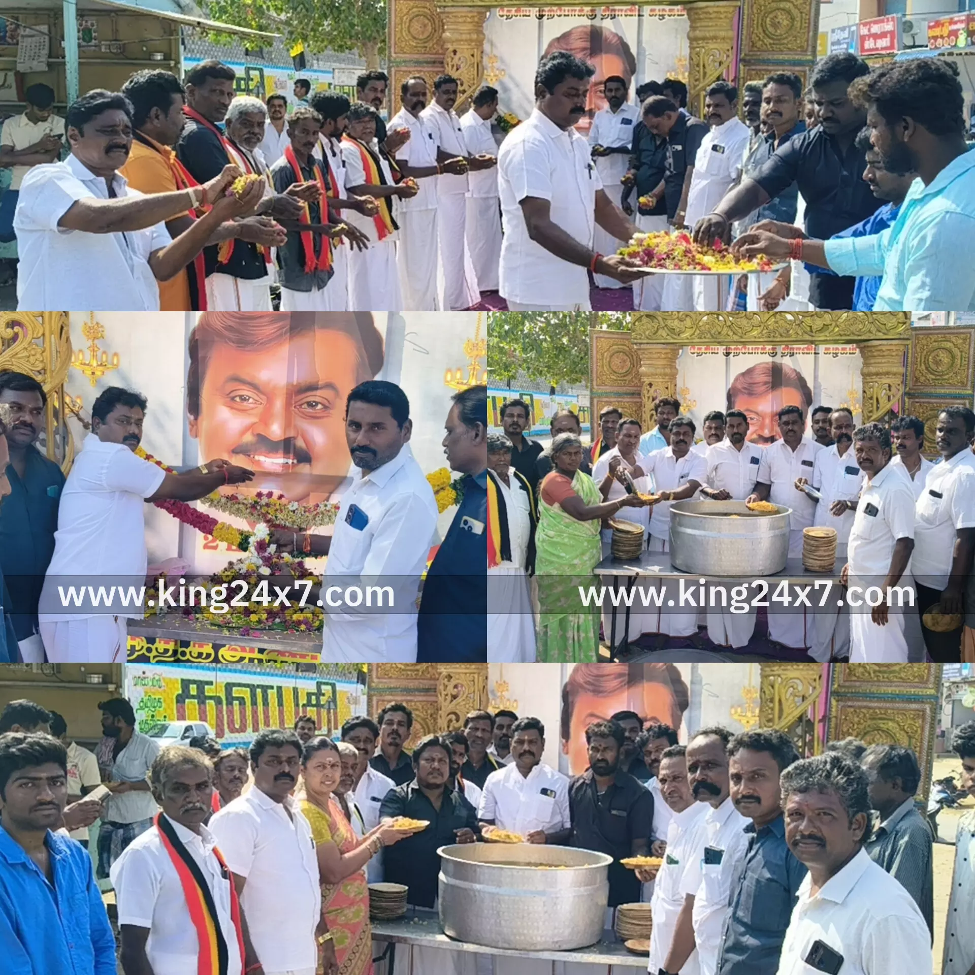 தேமுதிக  நிறுவனத் தலைவர் கேப்டன் விஜயகாந்த் அவர்களுக்கு இரண்டாம் ஆண்டு குருபூஜை விழா ராசிபுரம் ஒன்றிய கழகத்தின் சார்பில் நினைவஞ்சலி: அன்னதானம்....