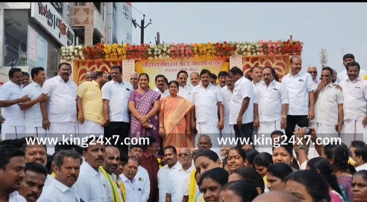 கரூரில் வீரபாண்டிய கட்டபொம்மன் 267வது பிறந்தநாள் பாரம்பரிய கலை நிகழ்ச்சியுடன் கொண்டாடிய திமுகவினர்.