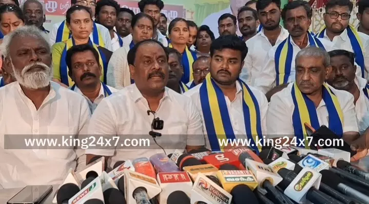 வரும் சட்டமன்றத் தேர்தலில் எங்கள் கோரிக்கையை ஏற்கும் கட்சியோடு கூட்டணி அமைப்போம்.தமிழக நீதிக்கட்சி நிறுவனத் தலைவர் வாளவந்தி சரவணன் கரூரில் பேட்டி வரும் சட்டமன்றத் தேர்தலில் எங்கள் கோரிக்கையை ஏற்கும் கட்சியோடு கூட்டணி அமைப்போம்.தமிழக நீதிக்கட்சி நிறுவனத் தலைவர் வாளவந்தி சரவணன் கரூரில் பேட்டி