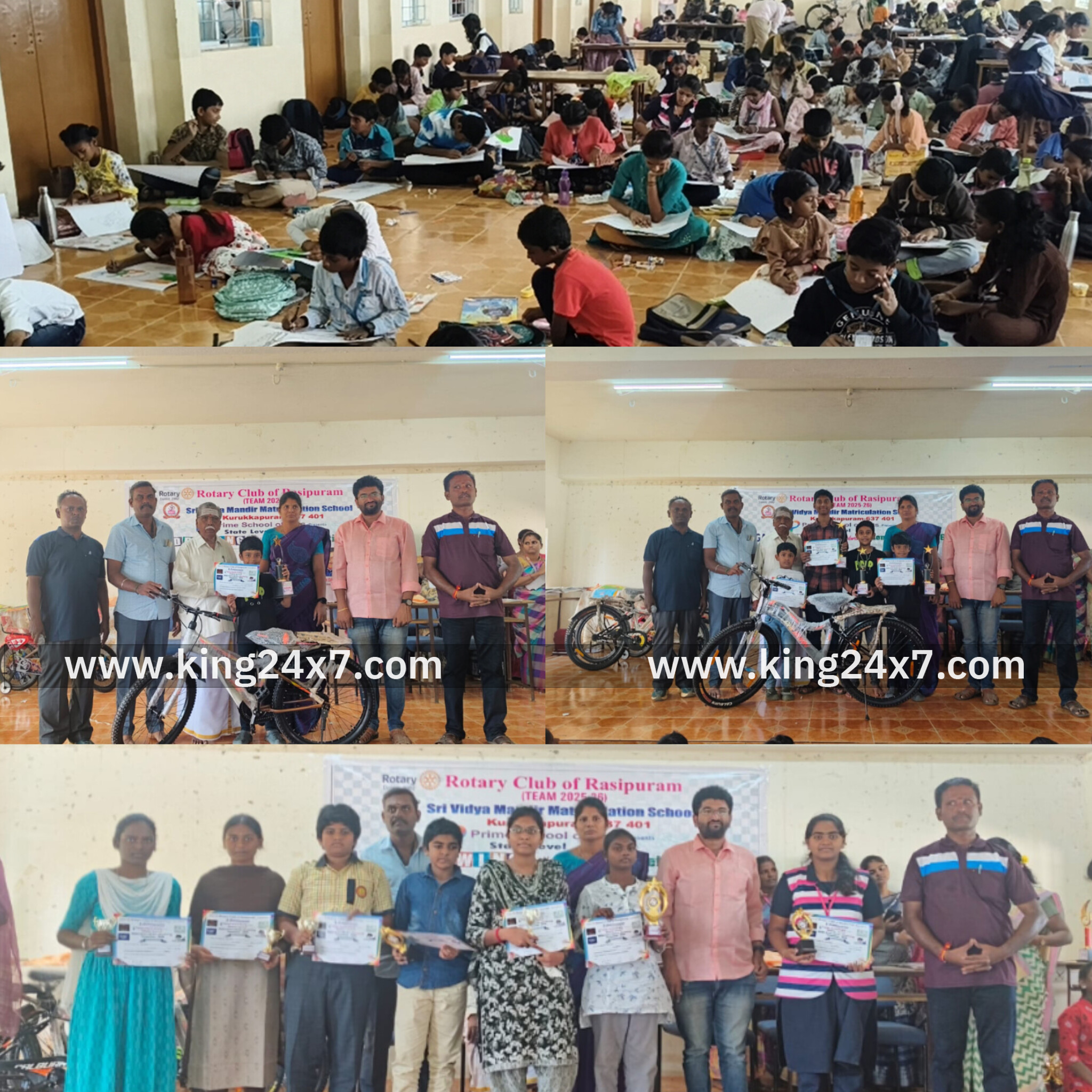 ராசிபுரத்தில் ஒவியம், கையெழுத்துப் போட்டி ஏராளமான பள்ளி மாணவ மாணவிகள் பங்கேற்பு..