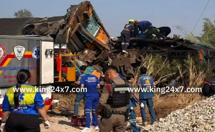 பாங்காக் அருகே ஓடும் ரயில் மீது கிரேன் விழுந்த விபத்தில் பலி எண்ணிக்கை 29ஆக உயர்வு!! பாங்காக் அருகே ஓடும் ரயில் மீது கிரேன் விழுந்த விபத்தில் பலி எண்ணிக்கை 29ஆக உயர்வு!!