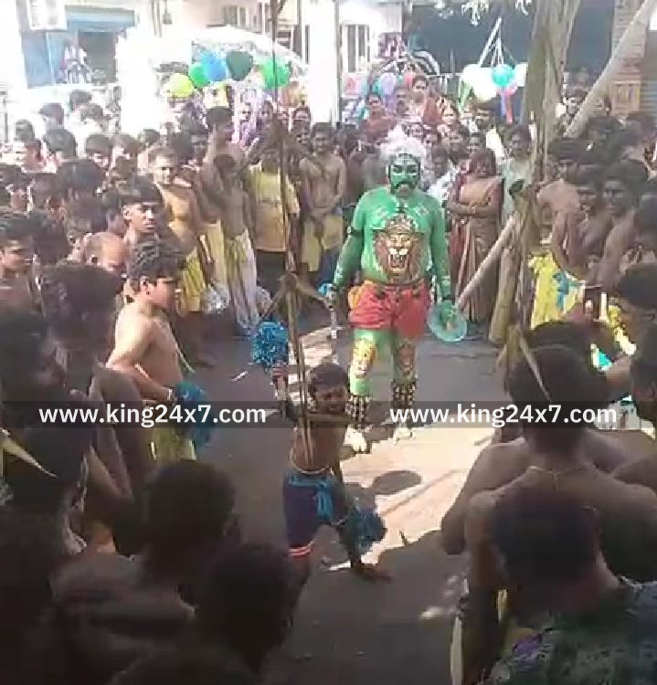 சவுண்டம்மன் திருவிழா சாமுண்டி  அழைப்பில் அனைவரின் கைதட்டல் பெற்ற சிறுவன்