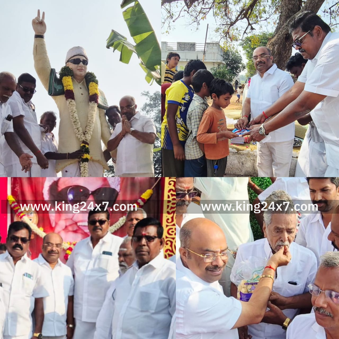 புதுச்சத்திரத்தில் பல்வேறு பகுதிகளில் முன்னாள் முதல்வர் எம்ஜிஆர் பிறந்தநாள் கொண்டாட்டம்!