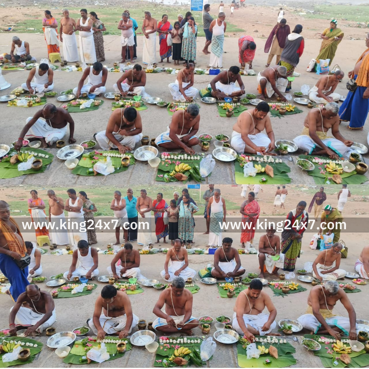 மோகனூர் காவிரி ஆற்றில் தை அமாவாசையை முன்னிட்டு முன்னோருக்கு தர்ப்பணம் கொடுத்து வழிபாடு!