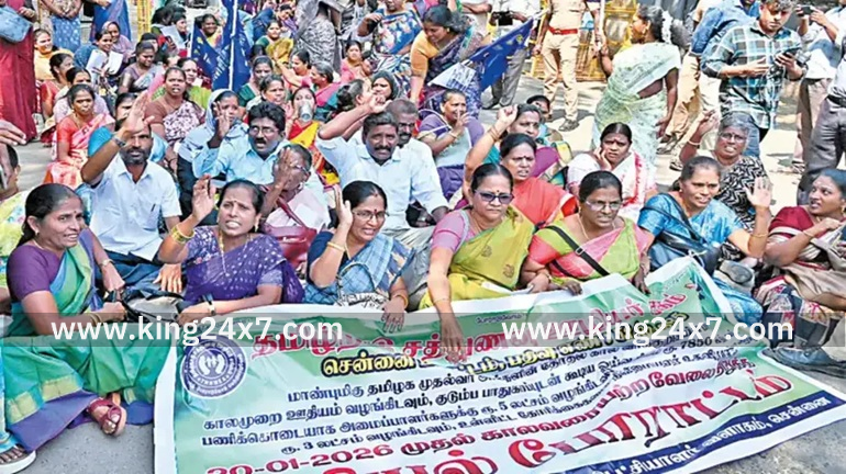 சத்துணவு ஊழியர்களின் போராட்டம் தற்காலிகமாக ஒத்திவைப்பு!!