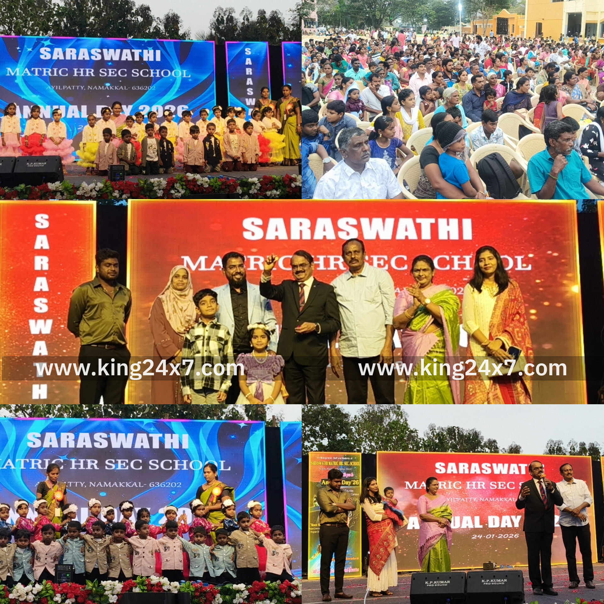 ராசிபுரம் அடுத்த சரஸ்வதி மெட்ரிகுலேஷன் மேல்நிலைப்  தனியார் பள்ளியில் நடைபெற்ற ஆண்டு விழா நிகழ்ச்சியில் இஸ்ரோ முன்னாள் இயக்குனர் மயில்சாமி அண்ணாதுரை பங்கேற்பு...