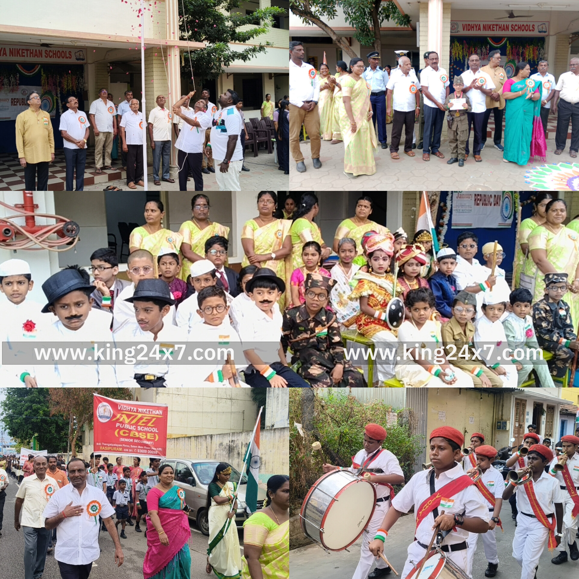 ராசிபுரம் வித்யா நிகேதன் மெட்ரிக் மேல்நிலைப் பள்ளி,  77 வது குடியரசு தின விழா கொண்டாடினர்..