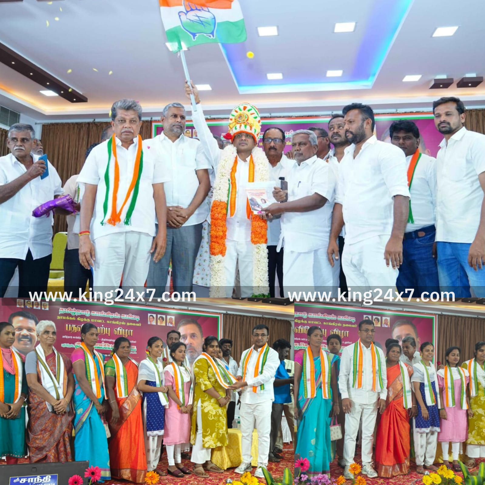 காங்கிரஸ் கட்சியில் இளைஞர்கள், பெண்கள் சேர்த்து கட்சி வளர்ச்சிக்கு அயராது பாடுபடுவேன்!-நாமக்கல் கிழக்கு மாவட்ட காங்கிரஸ் தலைவர் டாக்டர் செந்தில் பதவியேற்பு விழாவில் சூளுரை