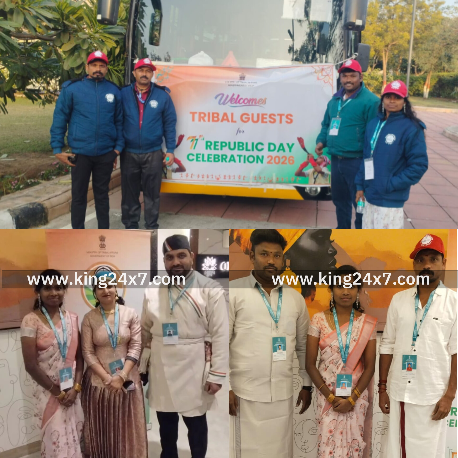 குடியரசு தின விழாவில்  இராசிபுரத்தை சேர்ந்த இருளர் சமூக பிரதிநிதிகள் பங்கேற்பு...