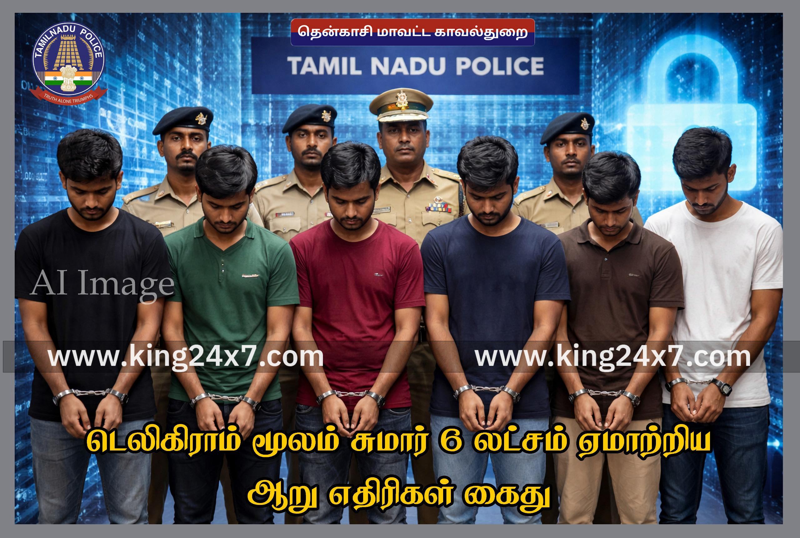 தென்காசி மாவட்டத்தில் ஆன்லைன் மோசடியில் ஈடுபட்ட 6 பேர் கைது