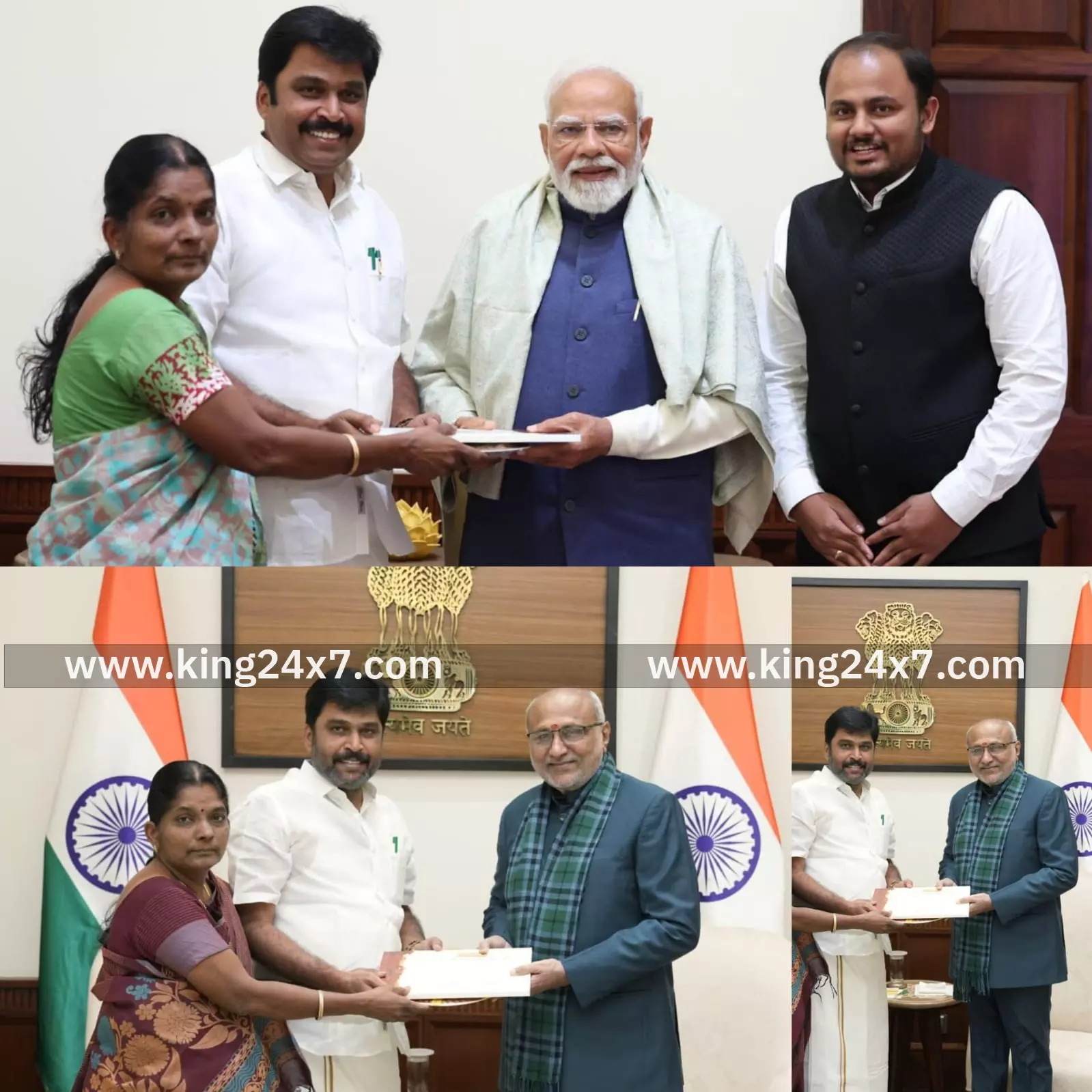 நாமக்கல் எம்.பி. மகன் திருமண அழைப்பிதழ் – பிரதமர் மற்றும் துணை ஜனாதிபதியிடம் நேரில் வழங்கினார்!