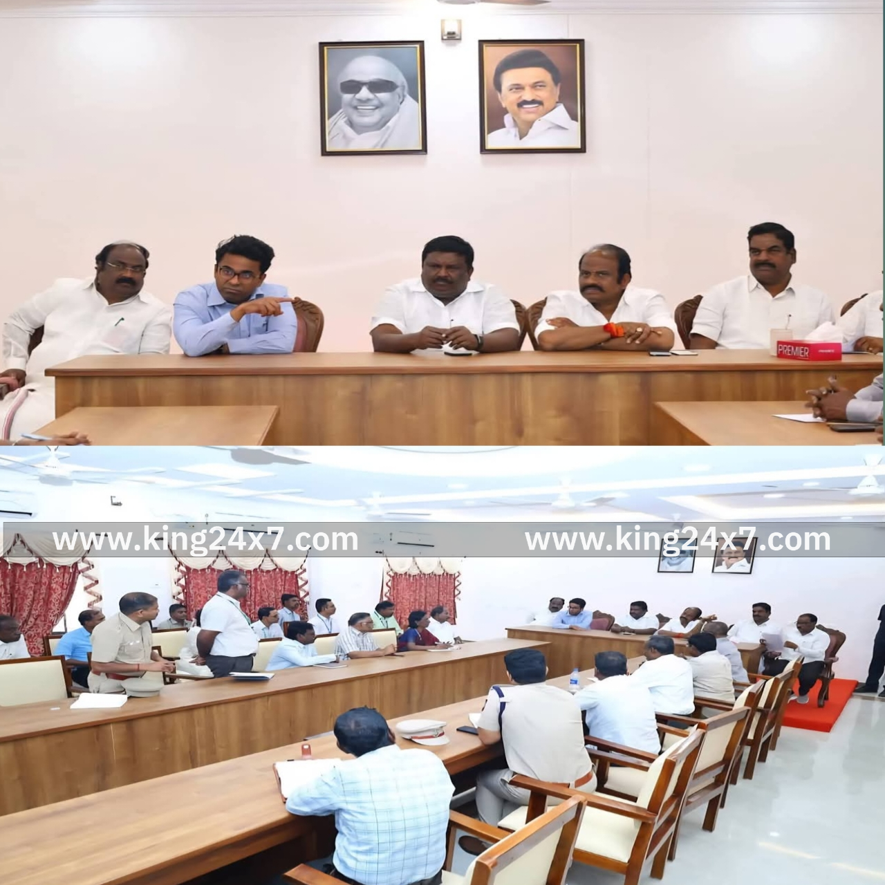 கள்ளக்குறிச்சி சுற்றுலா மாளிகையில், போக்குவரத்து துறை மற்றும் மின்சாரத்துறை அலுவலர்களுடன் நடைபெற்ற ஆலோசனைக் கூட்டம்...