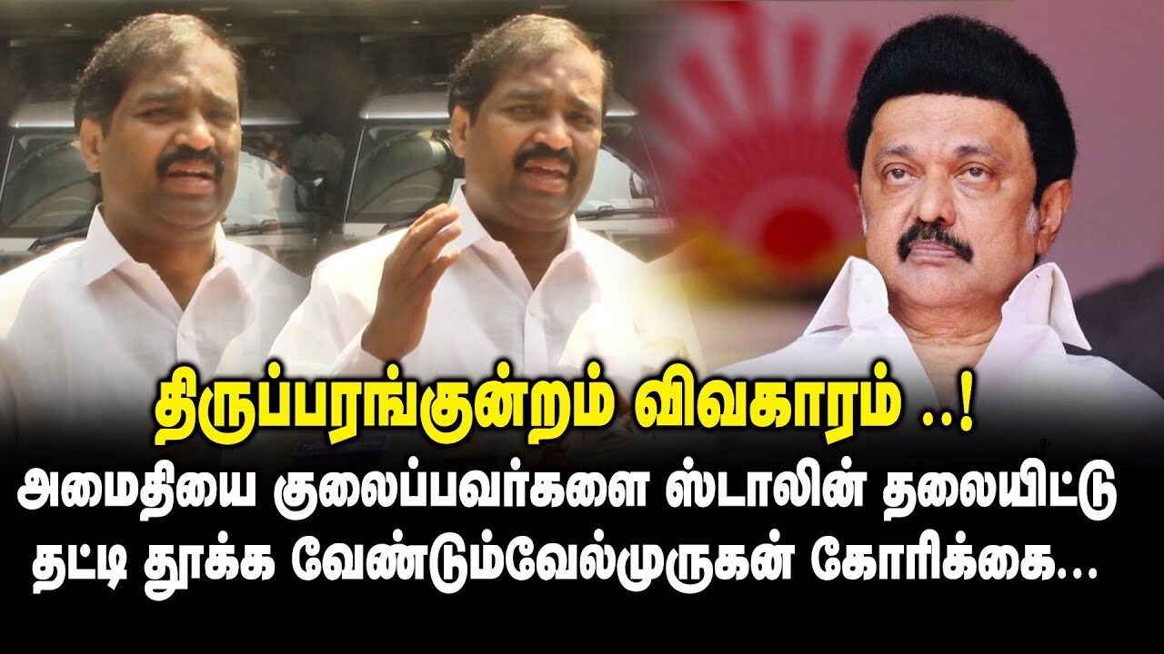 திருப்பரங்குன்றம் விவகாரம்.! அமைதியை குலைப்பவர்களை ஸ்டாலின் தலையிட்டுதட்டி தூக்க வேண்டும் Velmurugan
